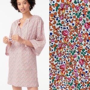 J. CREW Cotton Liberty Eloise Floral Beach Tunic Dress Size XS